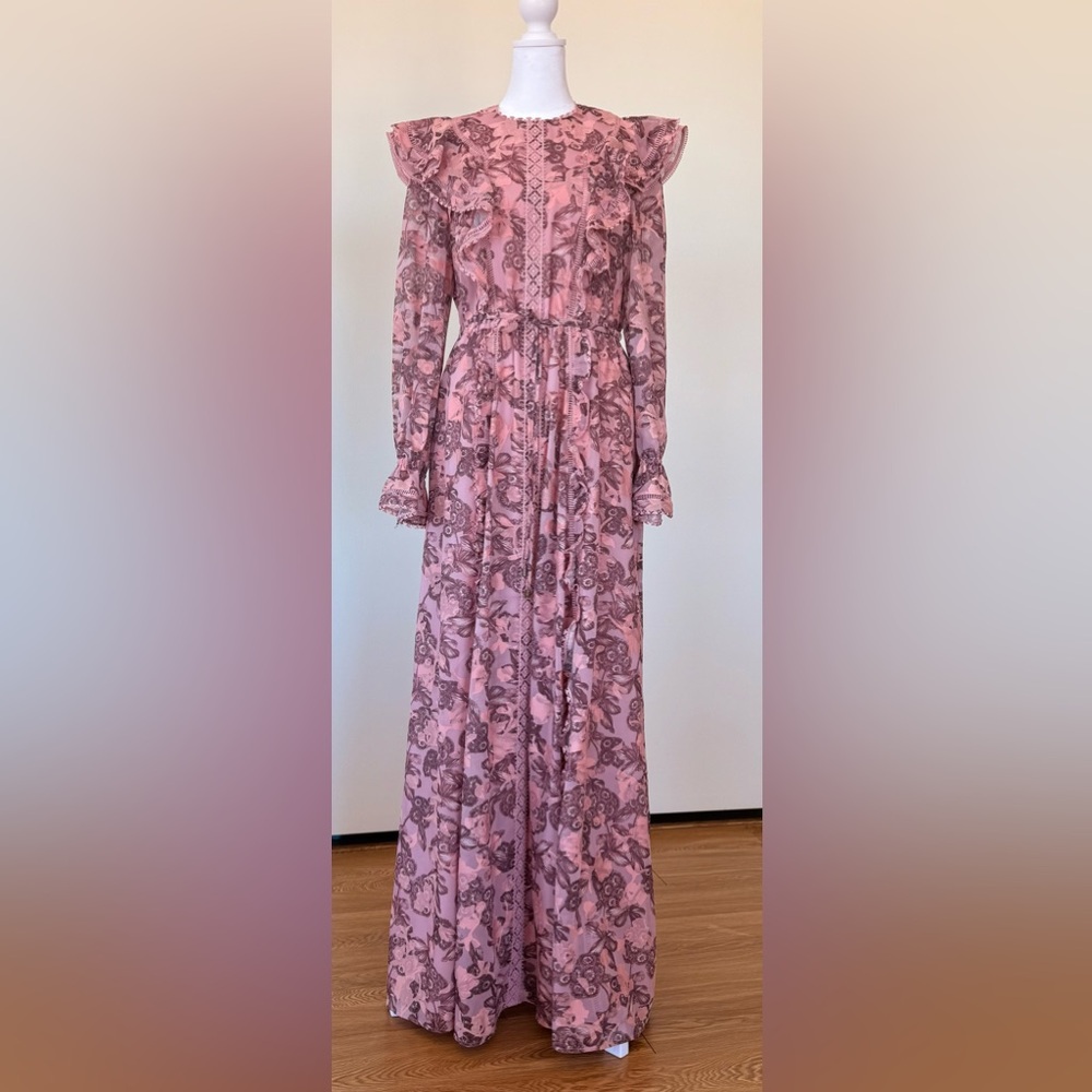 Ted Baker Pink Floral Long Sleeve Dress